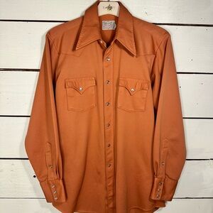 Vintage H Bar C Perm Press Ranchwear Western Shirt size 16 - 34 (Large)